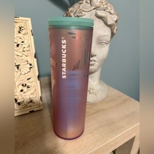 Starbucks Siren Iridescent Double-Walled Tumbler with Mint green lid 16oz